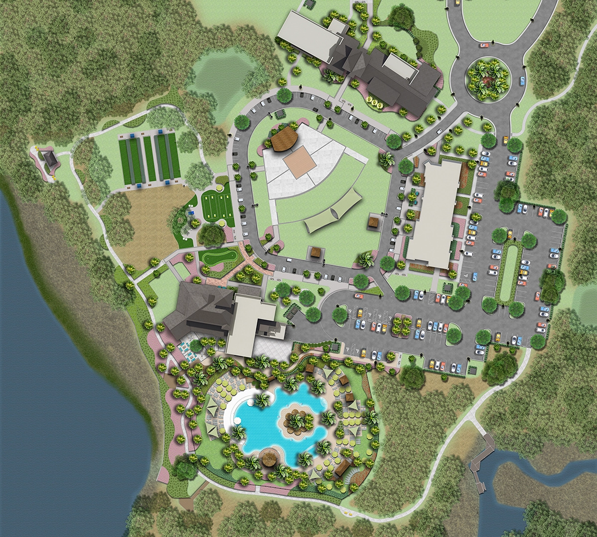 Residential subdivision site plan visualization