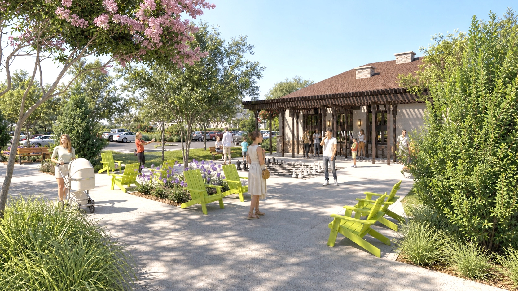 Commercial architectural rendering outdoors