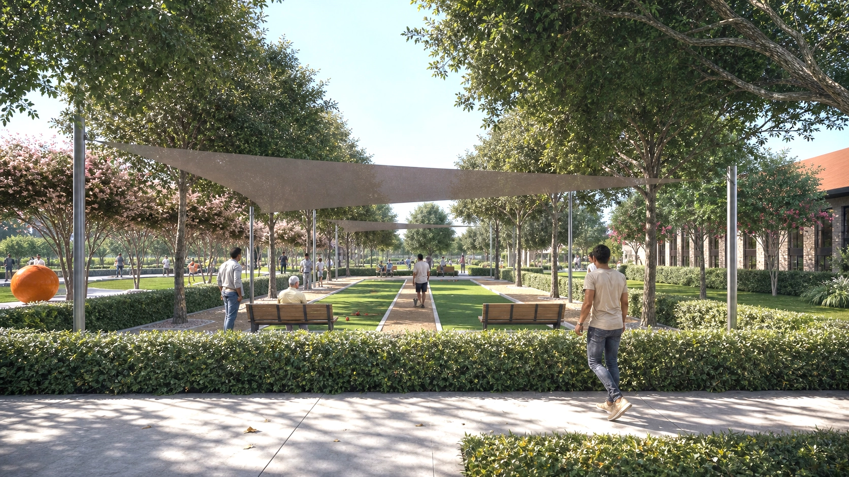 Commercial building exterior rendering