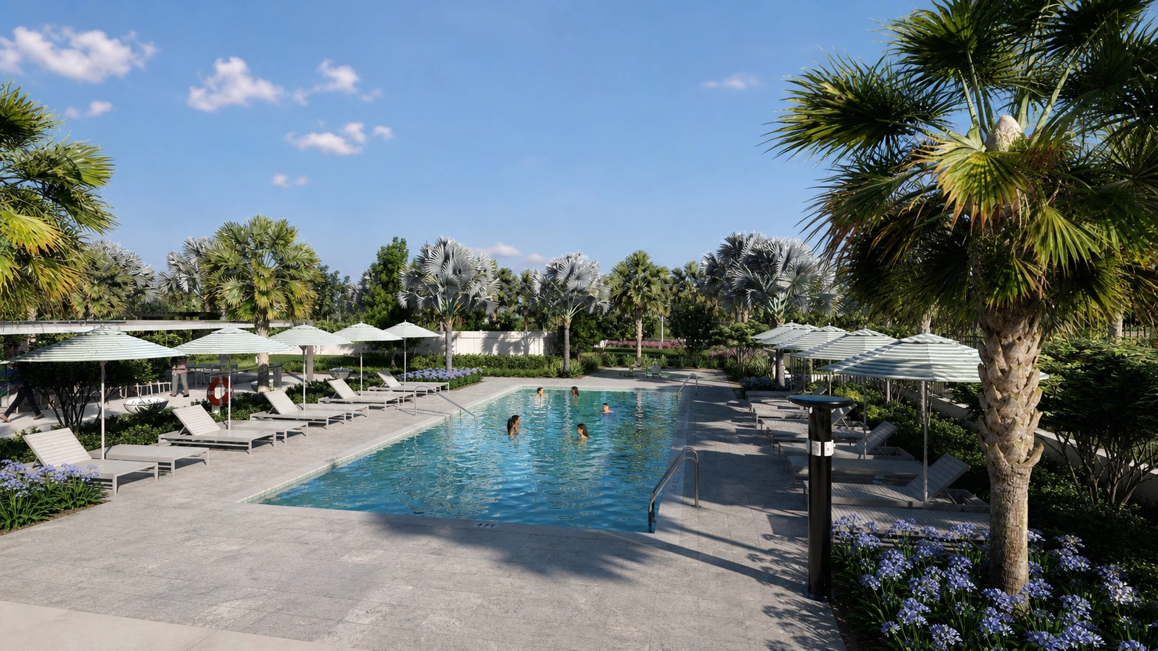 Master-planned community pool visualization