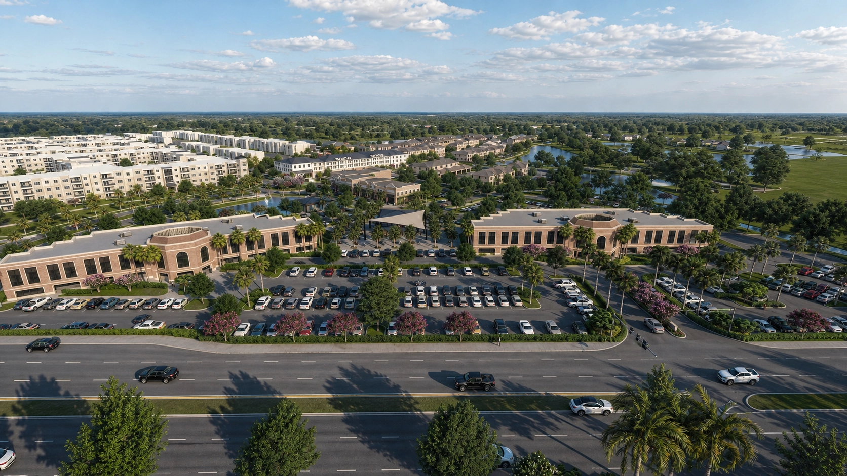 Civil engineering presentation rendering for residential development
