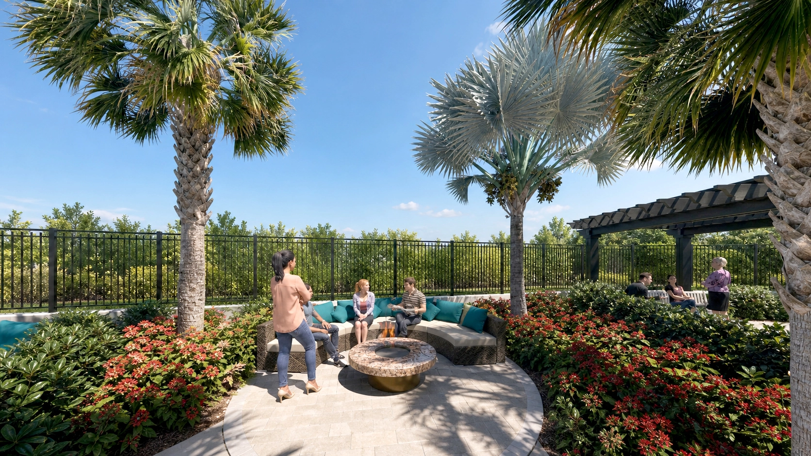 Modern residential exterior rendering in Tampa Florida