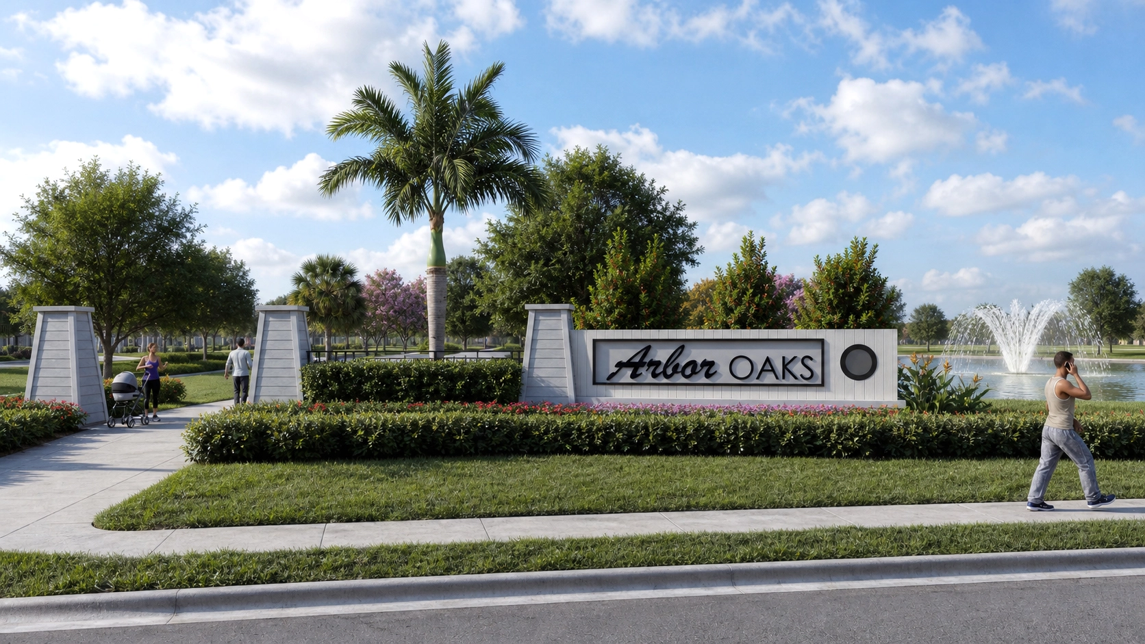 Community entrance rendering in Tampa Florida